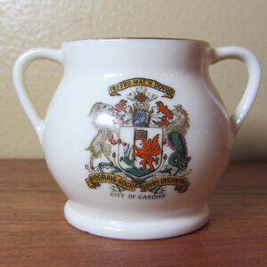 W.H. Goss crested heraldry china vintage City of Cardiff (GC056 Grace)